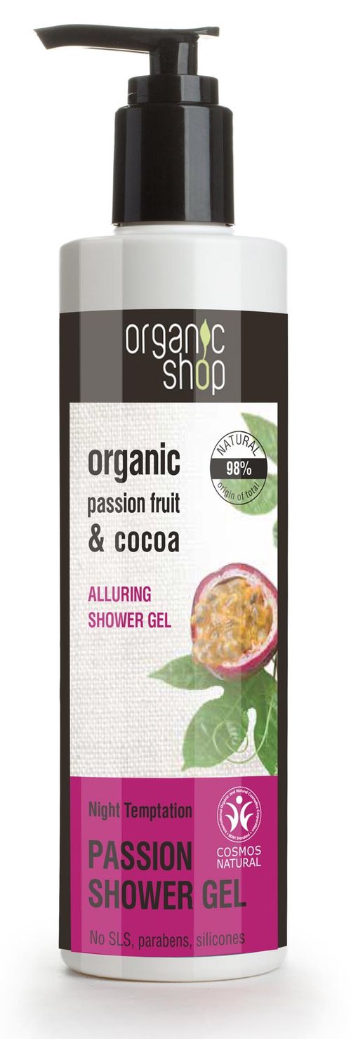 Natura Siberica Organic Shop Vášeň Sprchový Gel Noční ovocné Pokušení s Kakaem 280 ml