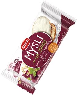 Emco Mysli Ovesné sušenky brusinkové s jogurtovou polevou 60 g